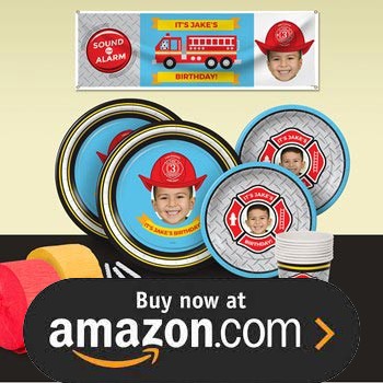 5 Alarm Flaming Fire Truck Party Supplies