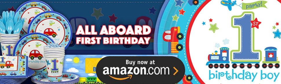 All Aboard 1st Birthday Party Supplies