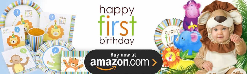 Baby Animals 1st Boy Party Supplies