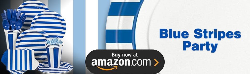 Blue Stripes Party Supplies