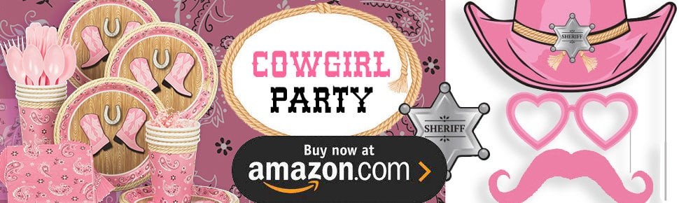 Pink Cowgirl 1st Birthday Party Supplies