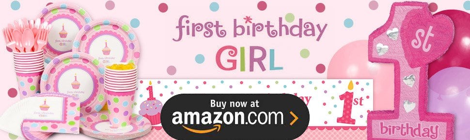 Cupcake 1st Birthday Party Supplies