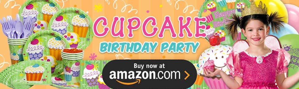 Girls Lil Cupcake 1st Birthday Party Supplies