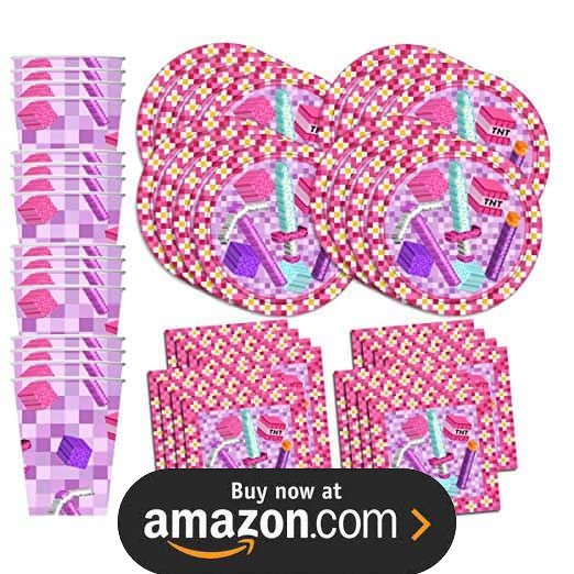 Girl Pixel Mining Party Supplies