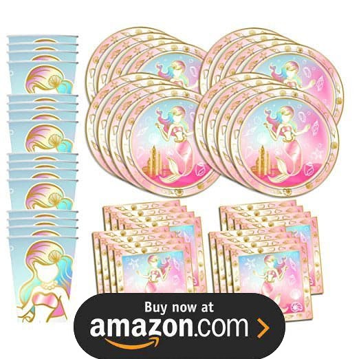 Gold Mermaid Princess Party Supplies