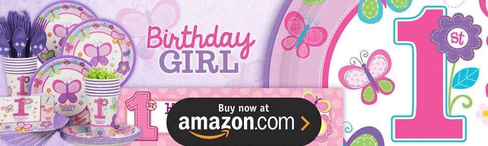 Hugs and Stitches Girls 1st Birthday Party Supplies