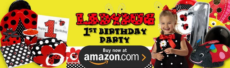 Ladybug Oh So Sweet 1st Birthday Personalized Party Supplies