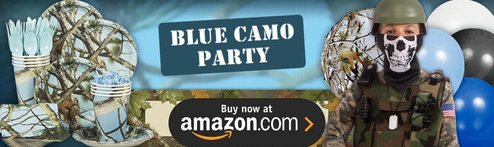 Light Blue Camo Party Supplies