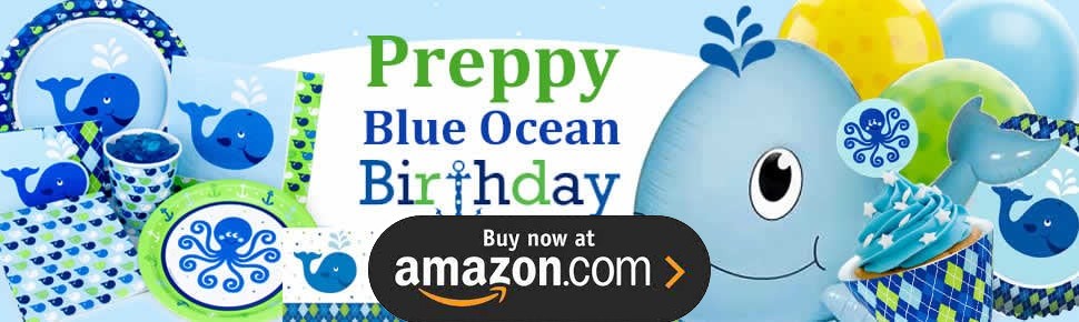 Preppy Blue Ocean Party Supplies