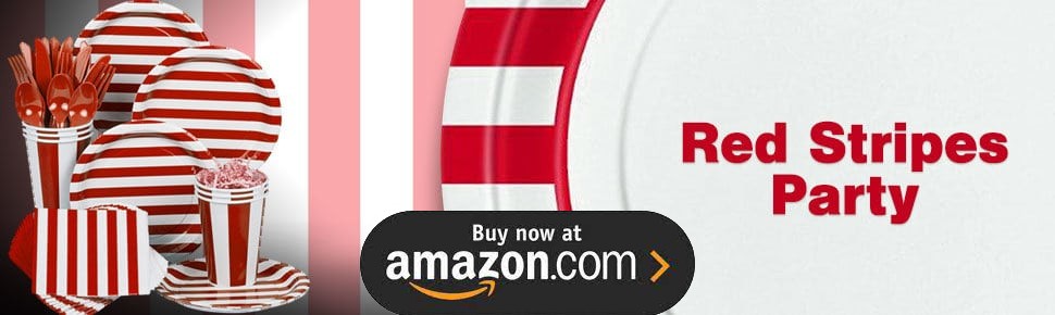Red Stripes Party Supplies